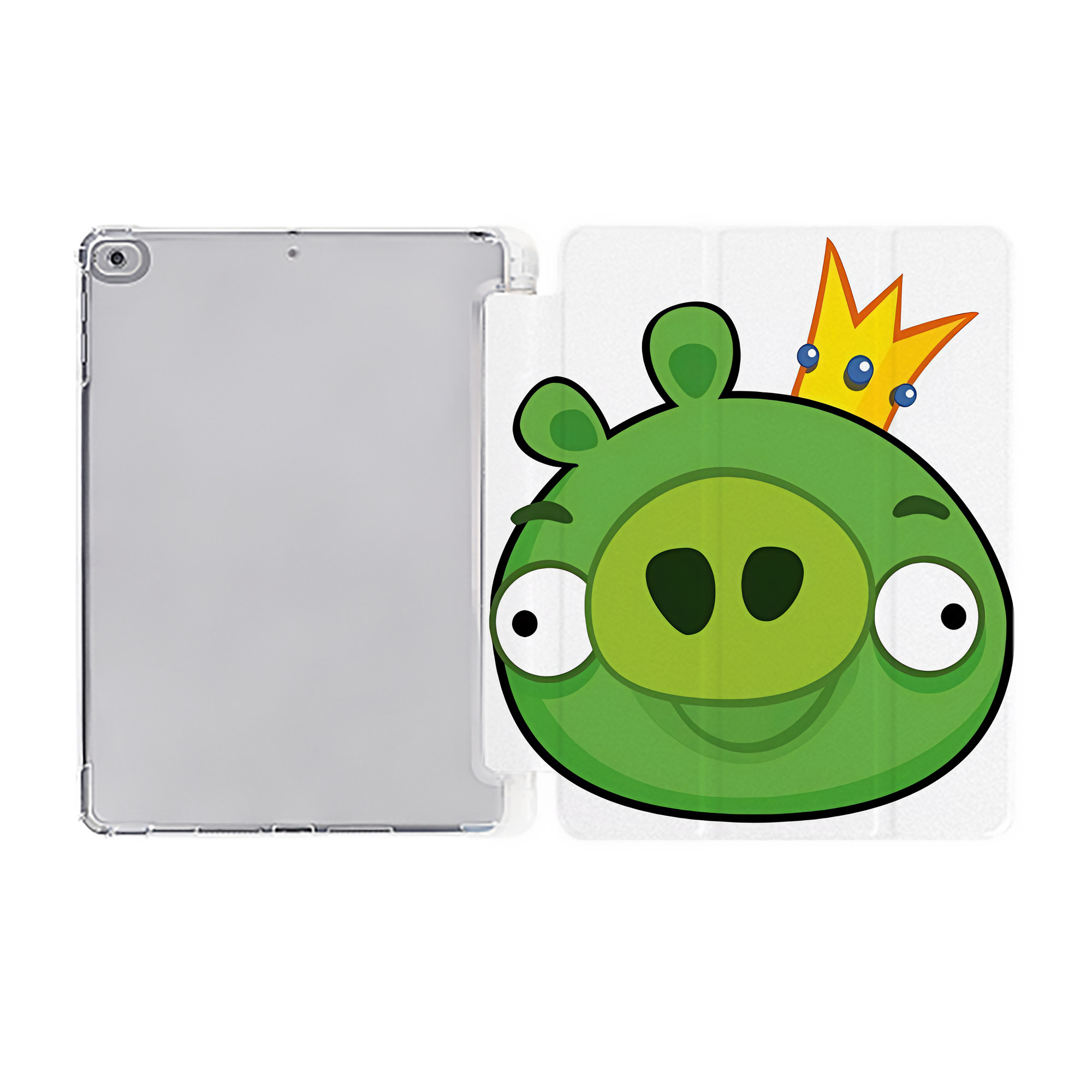 （画像用） Angry Birds アングリーバード IPad ケース ペン収納付き 三つ折りスタンド PUレザー×シリコン 対応機種9.5/10.5/10.9インチ